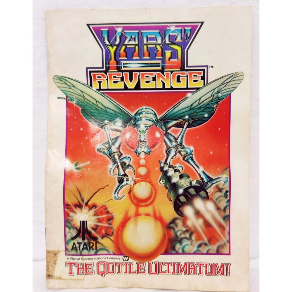 1982 Yars' Revenge ORIGINAL Atari AUTHENTIC Game Instruction Booklet/Manual ONLY